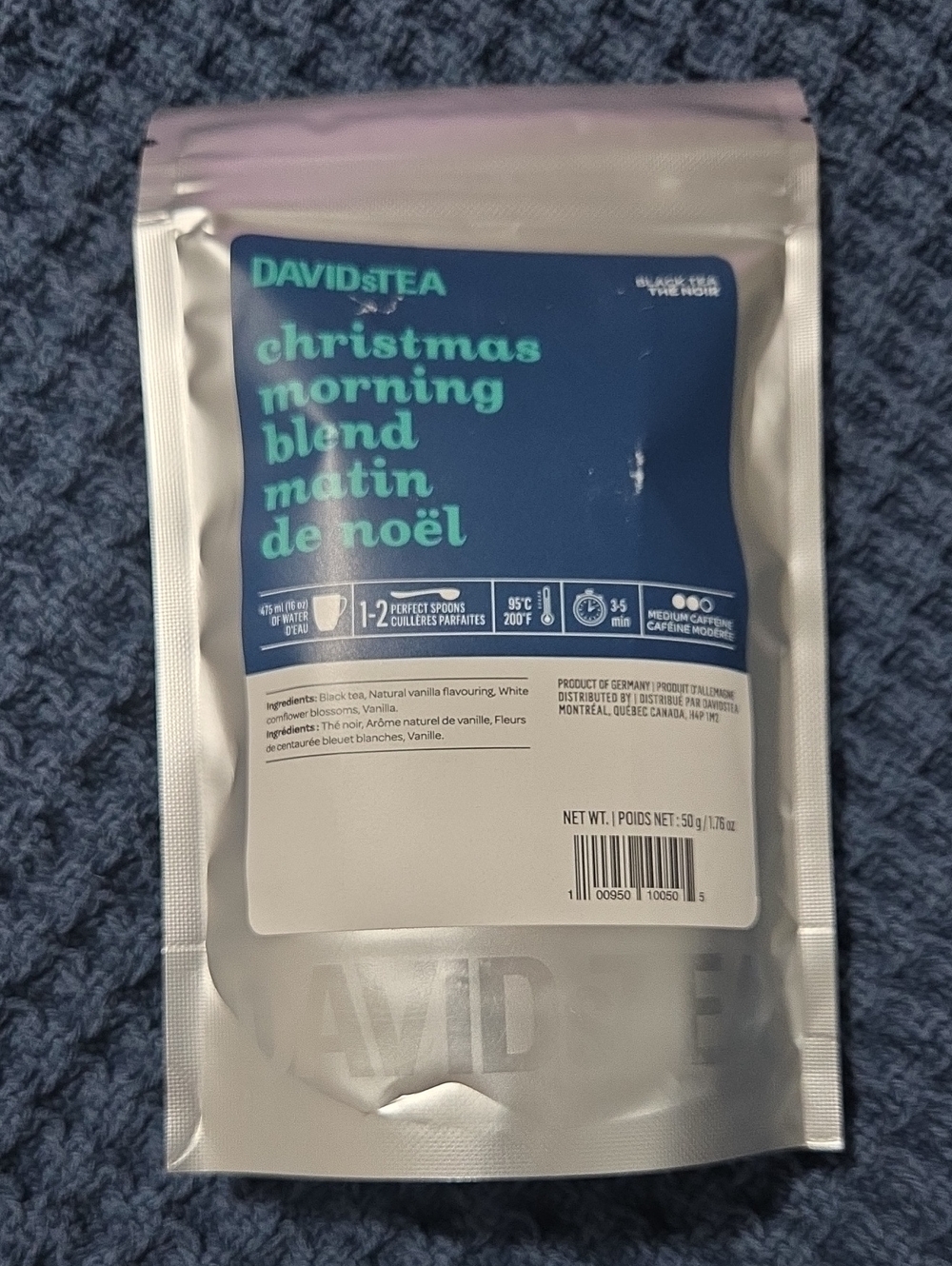 2/$20 New! Sealed! Davidstea CHRISTMAS MORNING Loose Leaf Tea 50g Davids Tea